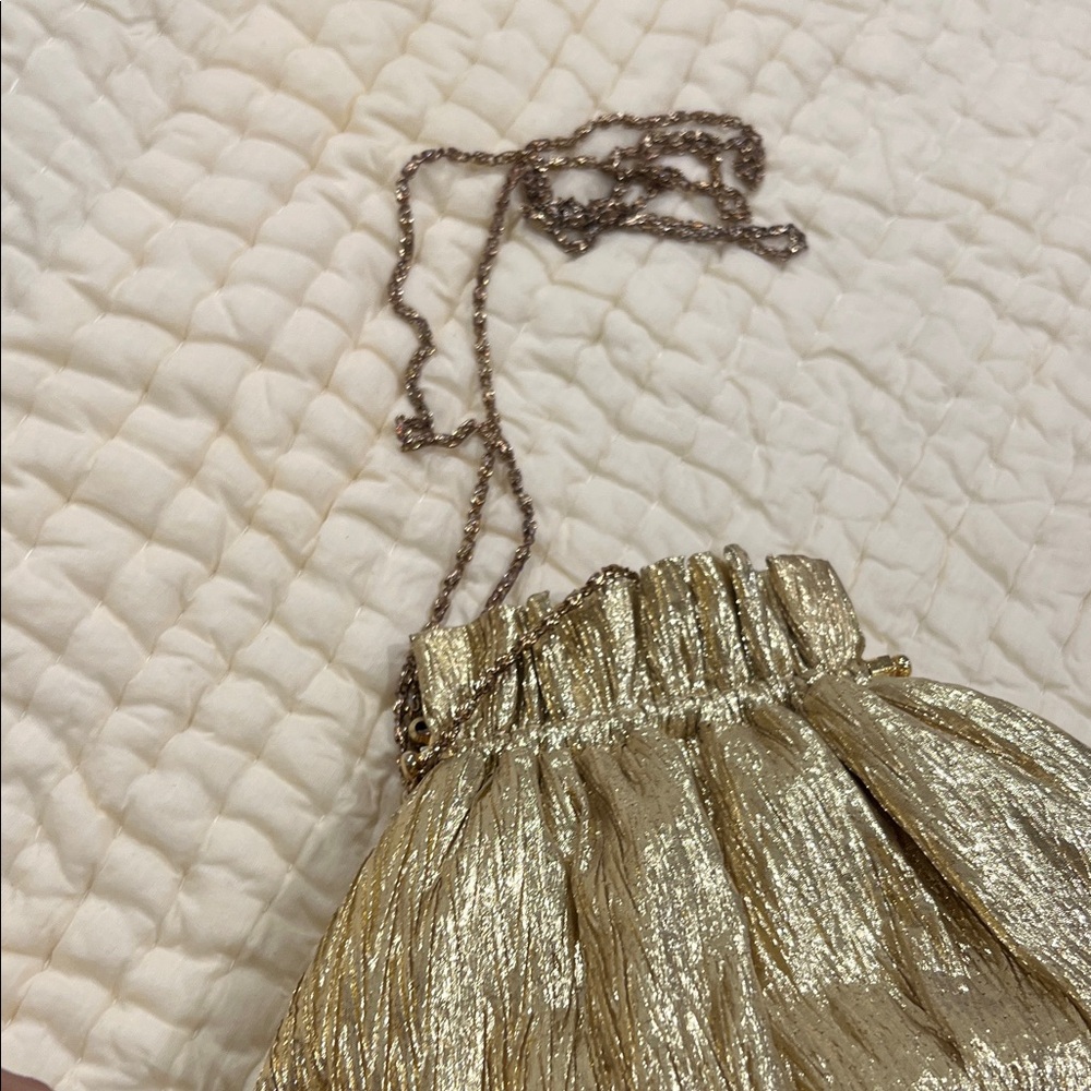 Vintage Gold Textured Evening Clutch - Picture 4 of 13